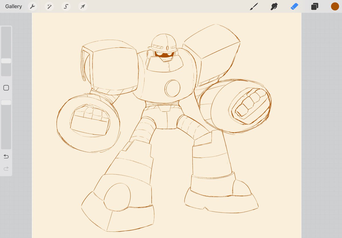 GottaSpeeve's tweet image. Gutsy’s line art
#MegaMan #MegaManFanArt #GutsMan