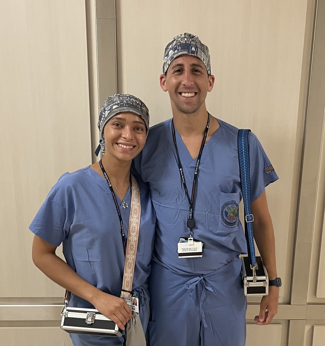 PGY-3 off to a great start! First month chiefing a vascular service ✅

Shout-out to star PGY-1 <a href="/MelinaRecarey/">Melina Recarey</a> (and our matching Philly themed scrub caps)! <a href="/PennVascular/">Penn Vascular Surgery</a> <a href="/pennsurgery/">PennSurgery</a>