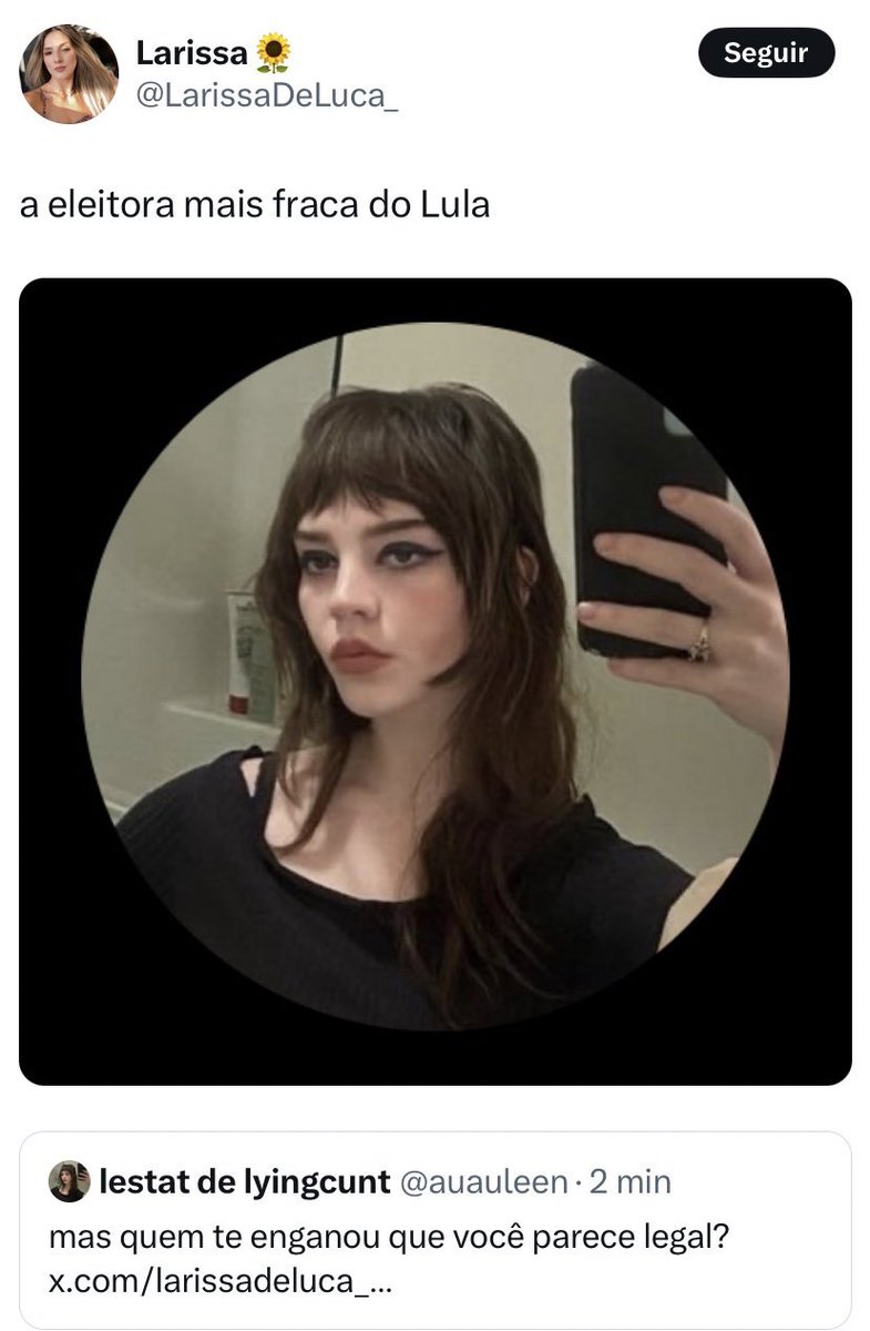 acervothatcher's tweet image. sophie thatcher a mais nova eleitora do lula q orgulho!