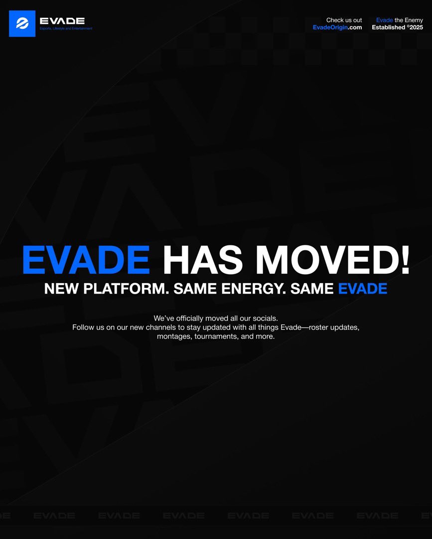 We have moved! To <a href="/TeamEvadeOrigin/">Evade</a>! Bigger and better things coming!
