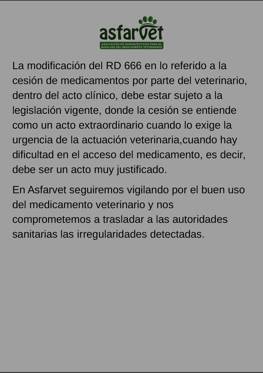 ASFARVET (@asfarvet) on Twitter photo En Asfarvet nos preocupamos de la salud de las personas y de los animales. Estaremos muy pendientes de que se haga un buen uso del medicamento veterinario. <a href="/Farmaceuticos_/">Consejo General Colegios Farmacéuticos</a> <a href="/opinionfarmace1/">opinion farmaceutica francesc pla</a> <a href="/CFarmaceutico/">Correo Farmacéutico</a> <a href="/Sefarorg/">Sefar</a> <a href="/SEFAC_aldia/">SEFAC</a> <a href="/Fefefarmacia/">FEFE</a> <a href="/imfarmacias/">IM Farmacias</a> <a href="/ElGlobalEs/">El GlobalFarma</a> En Asfarvet nos preocupamos de la salud de las personas y de los animales. Estaremos muy pendientes de que se haga un buen uso del medicamento veterinario. <a href="/Farmaceuticos_/">Consejo General Colegios Farmacéuticos</a> <a href="/opinionfarmace1/">opinion farmaceutica francesc pla</a> <a href="/CFarmaceutico/">Correo Farmacéutico</a> <a href="/Sefarorg/">Sefar</a> <a href="/SEFAC_aldia/">SEFAC</a> <a href="/Fefefarmacia/">FEFE</a> <a href="/imfarmacias/">IM Farmacias</a> <a href="/ElGlobalEs/">El GlobalFarma</a>