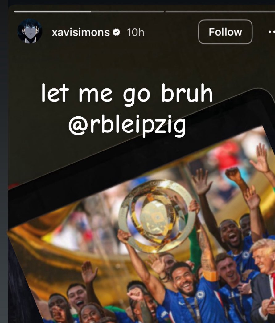 CFC_Dubois's tweet photo. 🚨BREAKING: Xavi Simons on Instagram 💙😱 https://t.co/2vMNLb6Rwp