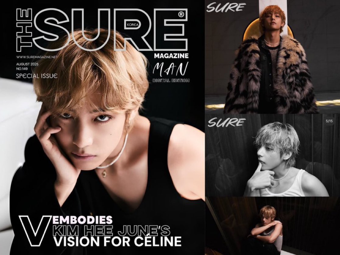 V X SURE MAGAZINE
TAEHYUNG X SURE MAGAZINE
V GLOBAL ICON
#VxSUREMAGAZINE 
#VxSURE