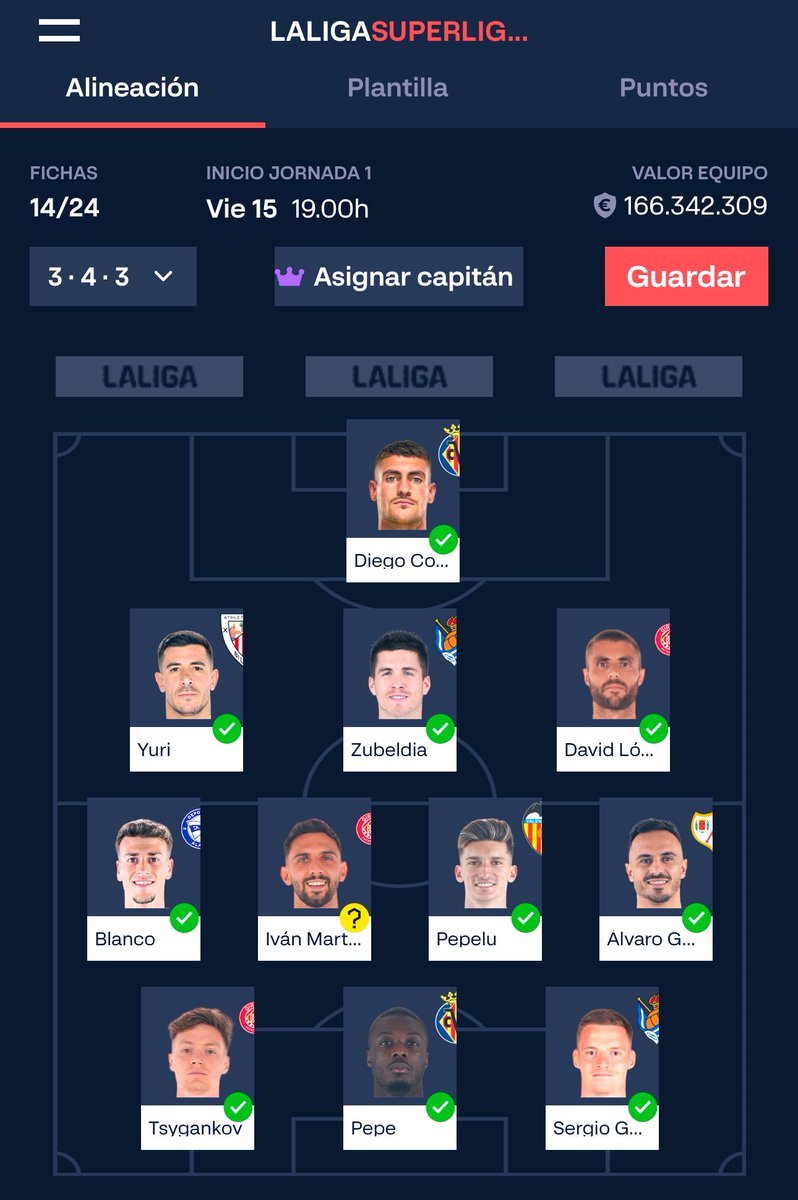 LoboDelFantasy's tweet image. 🎉Da comienzo la #SuperligaLobo en @LaLigaFantasy y ya vamos por la 5ª edición. Con este 1️⃣1️⃣ me ha tocado de salida + #FelanMendy, #Ristic,y #Koke, creo que he tenido suerte…

Ahora a ver mis rivales 🔍👀