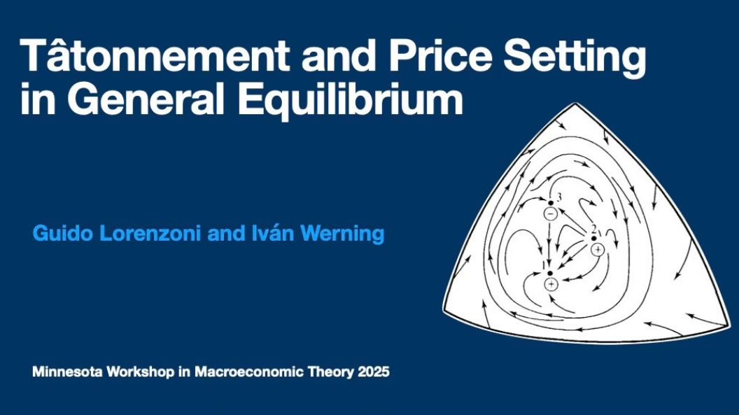 Had fun presenting our paper on a modern treatment of Tâtonnement price dynamic at the Minnesota Macro conference.