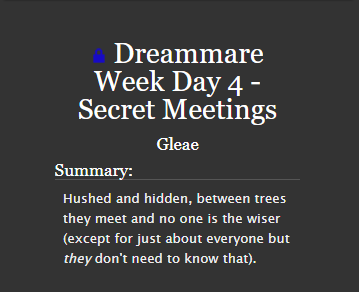 GleaeMc's tweet photo. #Dreammareweek Day 4: Secret Meetings (previously on day 2~) https://t.co/EueJMmZxbu https://t.co/84aN2DZPpf