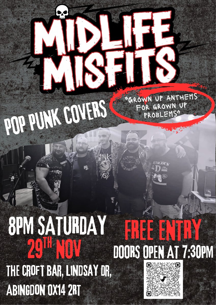 Osiris292's tweet photo. Would appreciate some love for this post.  Trying to get our pop punk covers band some love on our new socials. RTs, Follows, and Shares appreciated. #MidlifeMisfits #poppunk  https://t.co/seJRvejDLP https://t.co/V3c2opGPiT