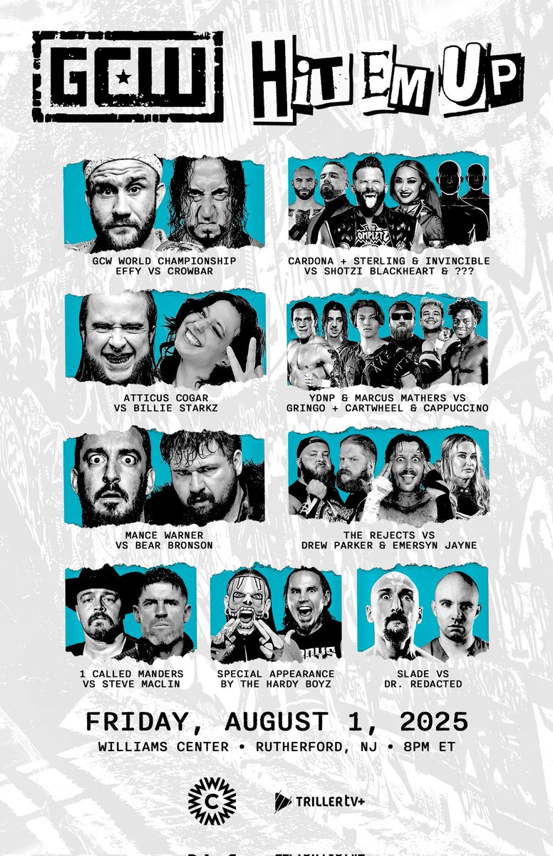 Triller_TV's tweet photo. We're just 45 MINUTES away from #GCWHit going LIVE from Jersey 🔔

📺 Stream all @GCWrestling_ events live and on demand with your TrillerTV+ subscription. https://t.co/5sfzoxWTIB