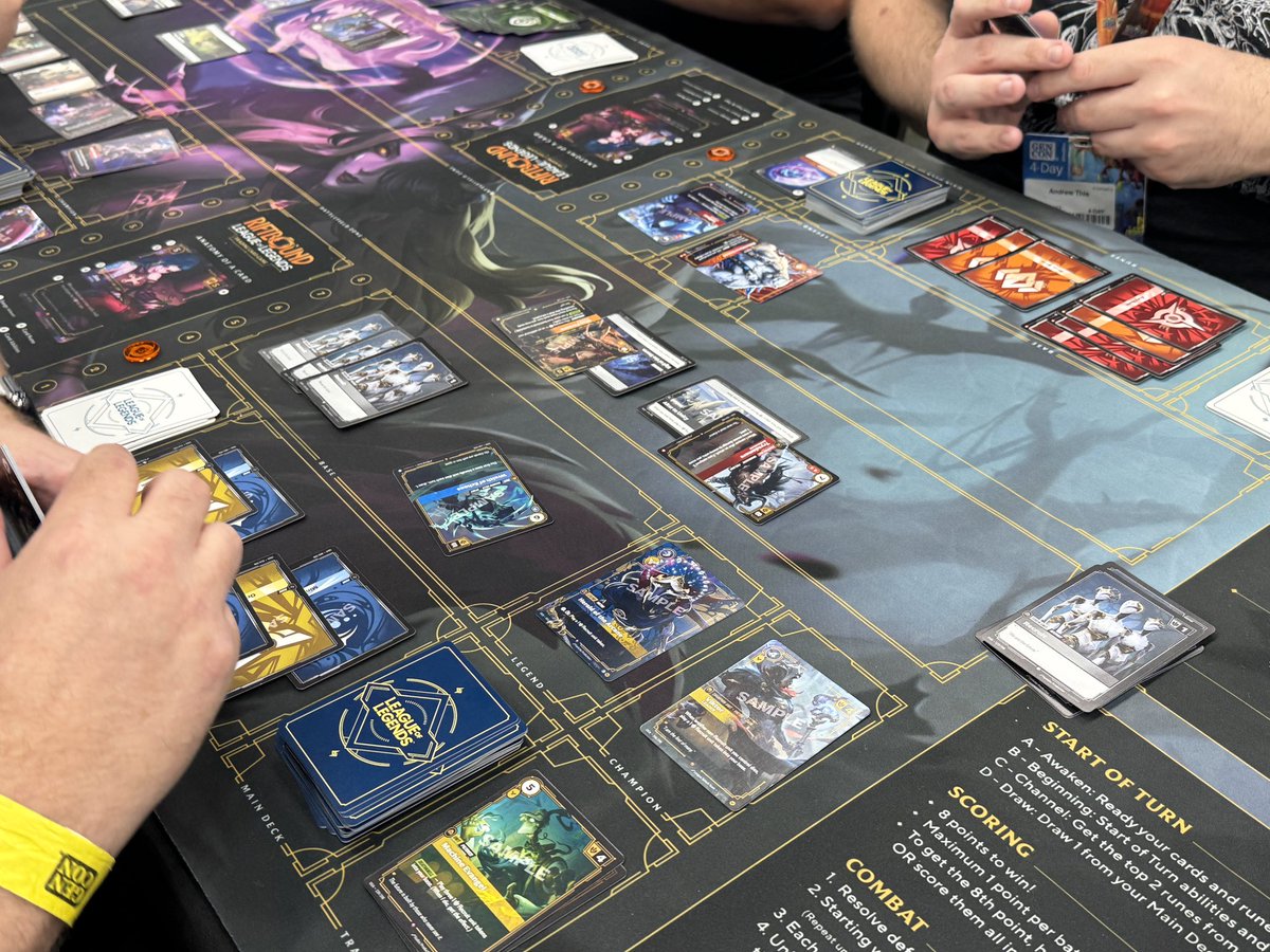 Draw3Official's tweet photo. A couple of our players got a chance to @playriftbound today and it’s safe to say it’s something the team wants to expand on. 

October can’t come any quicker #GenCon2025 https://t.co/TCPaX38ogG