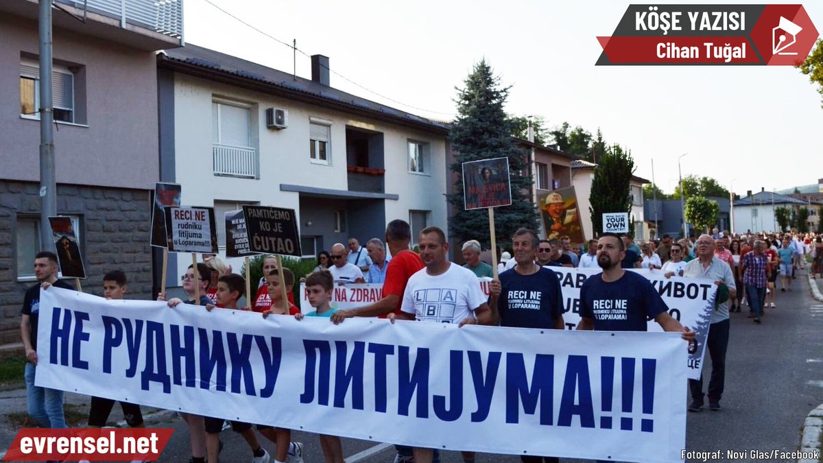 Evrensel Gazetesi (@evrenselgzt) on Twitter photo "Çoğunlukla Batı menşeili şirketler, doğayı hallaç pamuğuna çevirdi. Bosna bunun en korkunç örneklerinden. Medeni Batı, 'yeşil enerji'sini, Bosna’nın lityum ve diğer madeni zenginliklerine çökerek tedarik ediyor."
✒️ Cihan Tuğal (<a href="/CihanTugal/">Cihan Tugal</a>) yazdı
evrensel.net/yazi/97430/hal… "Çoğunlukla Batı menşeili şirketler, doğayı hallaç pamuğuna çevirdi. Bosna bunun en korkunç örneklerinden. Medeni Batı, 'yeşil enerji'sini, Bosna’nın lityum ve diğer madeni zenginliklerine çökerek tedarik ediyor."
✒️ Cihan Tuğal (<a href="/CihanTugal/">Cihan Tugal</a>) yazdı
evrensel.net/yazi/97430/hal…