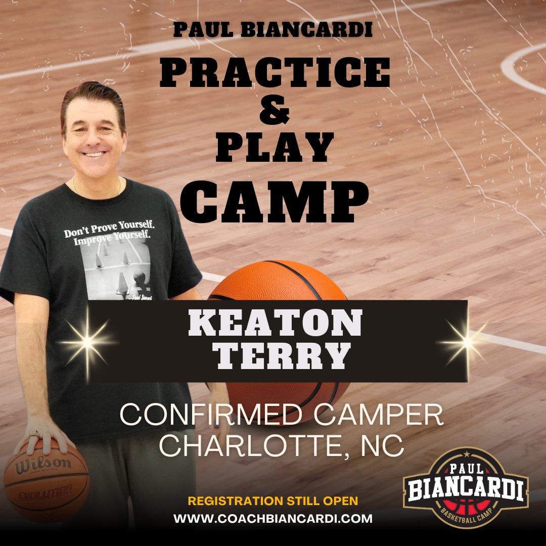 🚨 Confirmed 🚨

The following players are confirmed to attend the Paul Biancardi Practice &amp; Play Camp on Saturday, September 6, in Charlotte, NC! 🏀🔥

Triston McDonald
Canaan Yeager, Jr.
Kirk Akers
Keaton Terry

Want to join them? Spots are still available! 

Don’t miss this