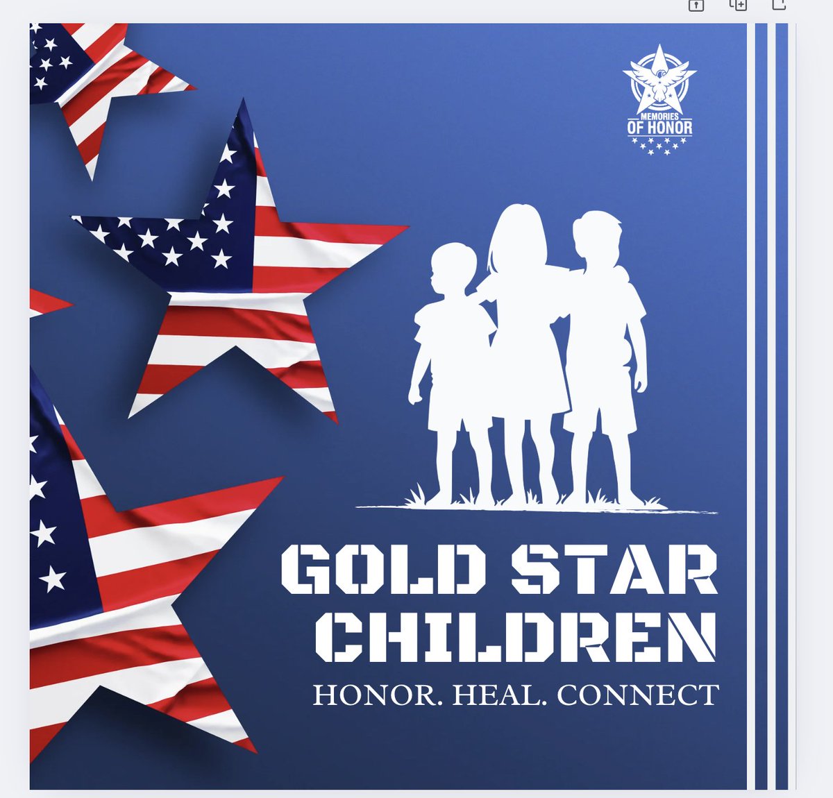 Being a Gold Star Child isn’t something you age out of.
Today, on Gold Star Children’s Day, we stand with every child, teen, and adult who grew up in the shadow of a folded flag. 
They deserve a nation that remembers. #EveryDayIsMemorialDay #GoldStarChildrensDay