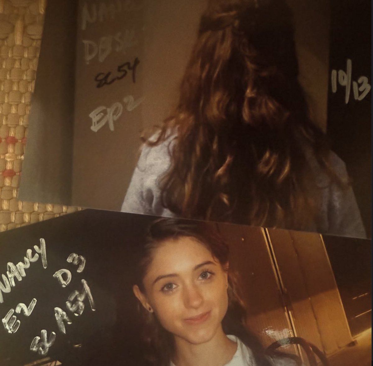 New BTS pics of Natalia Dyer as Nancy Wheeler from S1 of Stranger Things 

📸 Sarahhindsgaul on IG