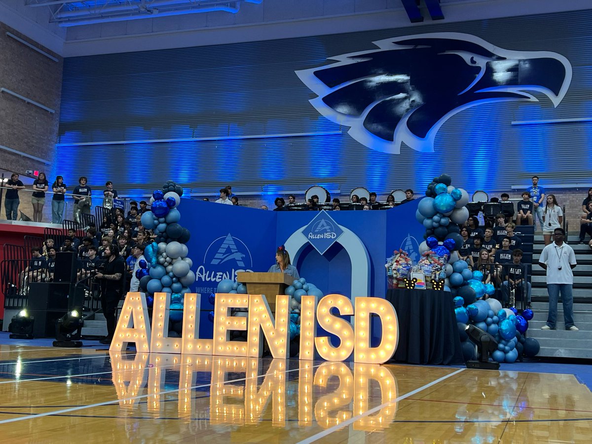 Superintendent Dr. Robin Bullock addresses all staff at the Allen ISD 2025 Convocation ceremony. "In Allen ISD, the magic begins right here, in our classrooms, our hallways, our cafeterias, and our campuses,” she said. “This year, let us bring that magic to life.”