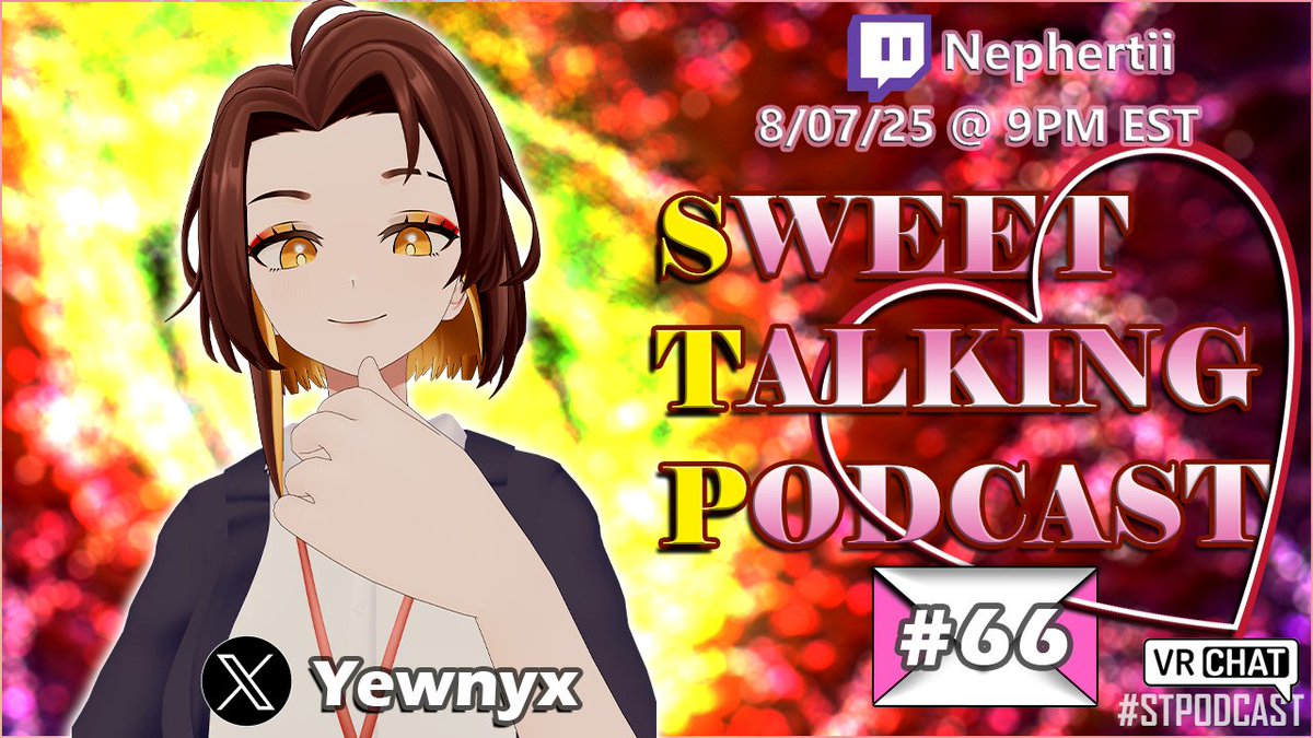 Sweet Talking Podcast (@sweettalkingpod) on Twitter photo We welcome <a href="/yewnyx/">yewnyx(🇯🇵/🇺🇸)</a> as our next #STPodcast guest! He's a VR game developer living in Japan with previous experience working on projects at high-profile companies like Reddit, Oculus, Crunchyroll & more. Join us for an insightful, technical conversation LIVE THU 8/07 @ 9PM EST!❤️ We welcome <a href="/yewnyx/">yewnyx(🇯🇵/🇺🇸)</a> as our next #STPodcast guest! He's a VR game developer living in Japan with previous experience working on projects at high-profile companies like Reddit, Oculus, Crunchyroll & more. Join us for an insightful, technical conversation LIVE THU 8/07 @ 9PM EST!❤️