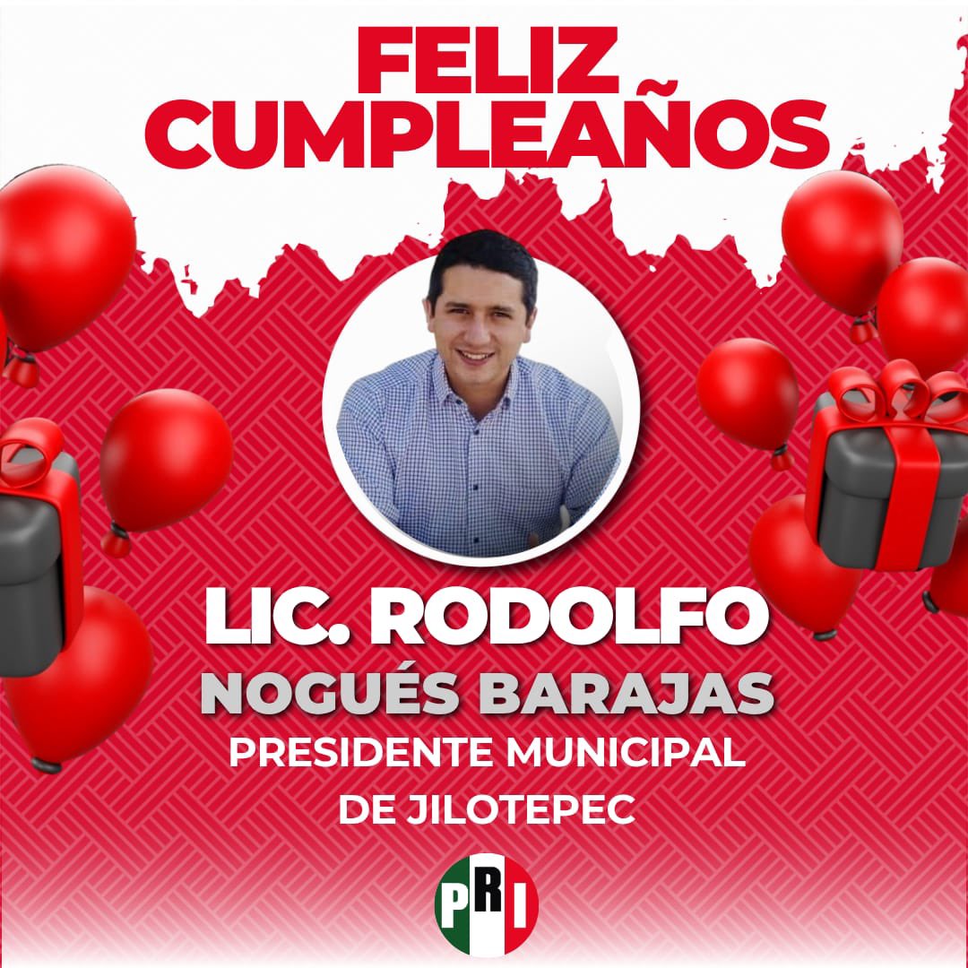 ¡Feliz cumpleaños a nuestro presidente municipal de Jilotepec, <a href="/RodolfoNogu/">Rodolfo Nogués</a>! Que sea un año lleno de logros, salud y mucho éxito. Agradecemos tu trabajo y compromiso por mejorar la vida de las familias jilotepequenses. ¡Un fuerte abrazo!