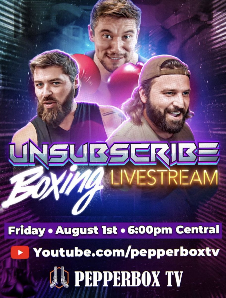 Join us today at 6pm central LIVE for a special boxing livestream with the Unsubscribe boys!
