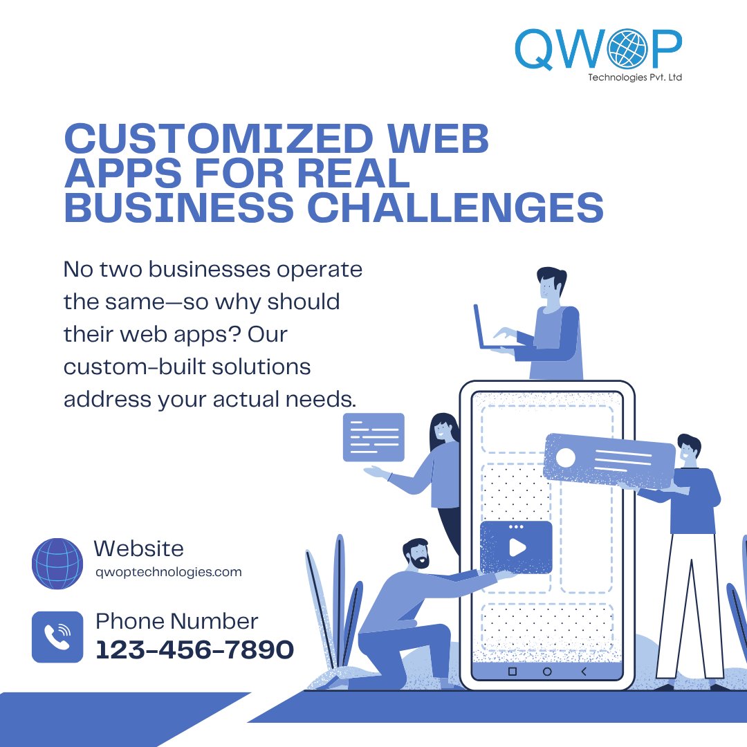 LtdQwop's tweet image. Whether it’s a CRM, HR portal, inventory tool, or analytics dashboard, Qwop Technologies designs and develops web applications that solve specific pain points. #WebApps #DigitalTools #CustomWebSolutions
