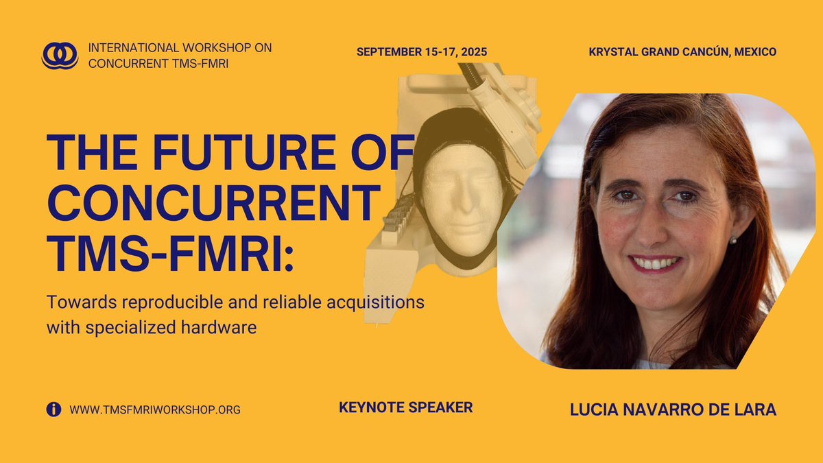 We’re proud to announce Asst. Prof. Dr. Lucia Navarro de Lara (Martinos Center, Harvard) as a keynote at the International Concurrent TMS-fMRI Workshop 2026!
Her talk will showcase the next generation of multimodal imaging technologies, including her pioneering work on the first