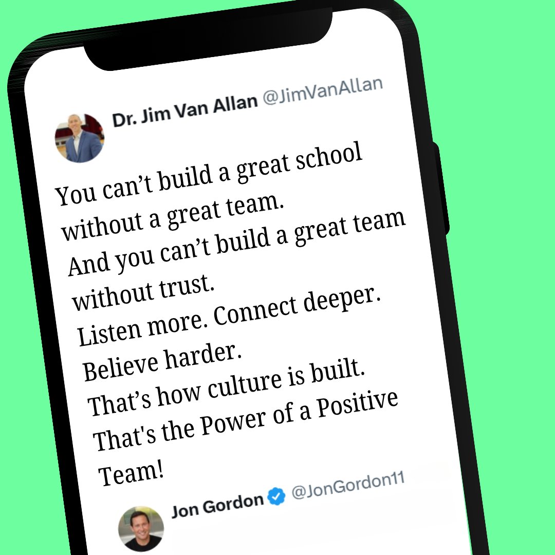 EnergyBusSchool's tweet image. Building your team can take time to gain the foundation of trust. Your connections with people will help facilitate a positive and energetic environment.

#TeamBuliding #ConnectedEducators #BusOfPositiveEnergy