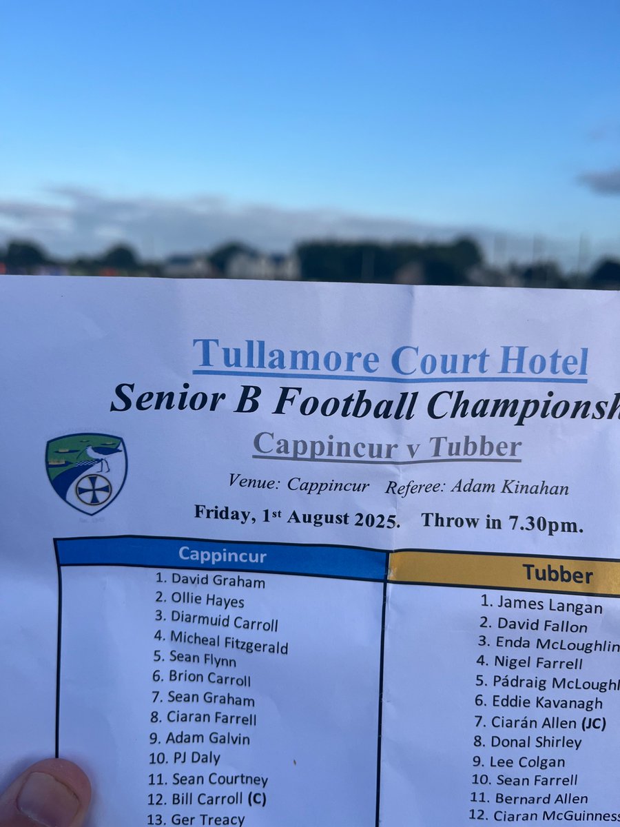 HT <a href="/CappincurGAA/">CappincurGAA</a> 6 points 
<a href="/TubberCoOffaly/">Tubber GAA</a>      5 points