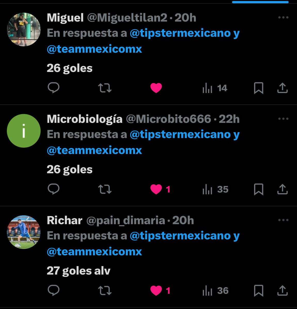 Tipster Mexicano (@tipstermexicano) on Twitter photo En la jornada de ayer se anotaron 28 goles, por lo tanto los ganadores son <a href="/Migueltilan2/">Miguel</a> <a href="/Microbito666/">Microbiología</a> y <a href="/pain_dimaria/">Richar</a> , mándenme DM para reclamar su FREEBET de <a href="/teammexicomx/">TeamMéxico.mx</a> En la jornada de ayer se anotaron 28 goles, por lo tanto los ganadores son <a href="/Migueltilan2/">Miguel</a> <a href="/Microbito666/">Microbiología</a> y <a href="/pain_dimaria/">Richar</a> , mándenme DM para reclamar su FREEBET de <a href="/teammexicomx/">TeamMéxico.mx</a>