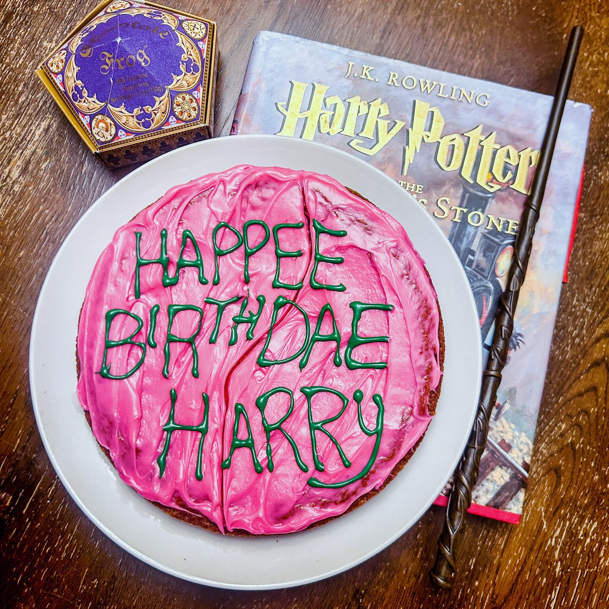 Forgot to share this yesterday. We celebrate every year. 😂 #happeebirthdaeharry #harrypotter