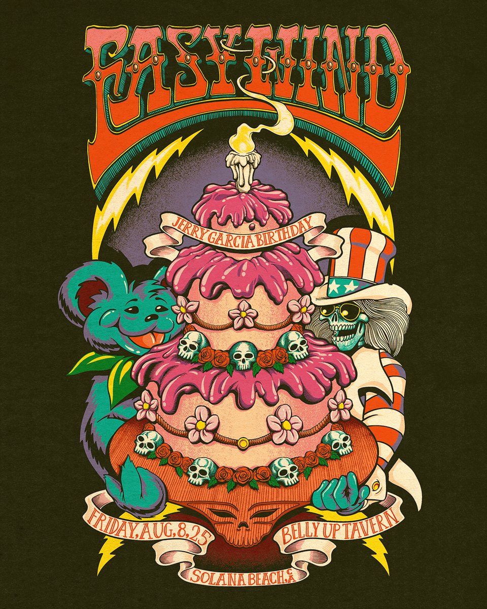 EasyWindSoCal's tweet image. Easy Wind Returns to The Belly Up August 8th for our annual Jerry Garcia Birthday and Days Between Celebration - mailchi.mp/b8b98740f2d8/h…