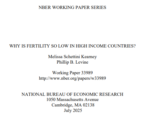 ÇOCUK YAPMAK ARTIK LÜKS MÜ? 

Yeni NBER araştırması kafaları karıştırdı!

Harvard ve Wellesley'den ekonomistler yeni araştırma: 

"Para verseniz de çocuk yapmıyorlar"

ABD, Japonya, Kanada, Avrupa... Her yerde aynı hikaye: 

Doğum oranları çakılıyor. Ama sebep sandığınız gibi