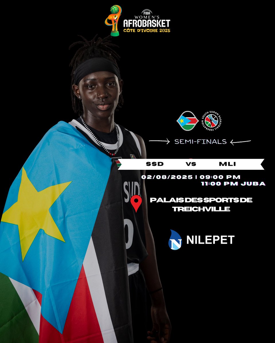 🇸🇸 It’s deja vu in the semis. South Sudan and Mali meet again on the court! 🏀 #SemiFinals #BrightStarlets
