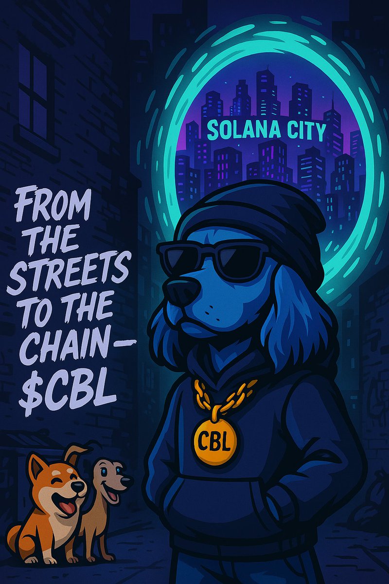 📍 From NYC streets to Solana City...

He didn’t choose the blockchain life —

The blockchain life chose him.

🌀 $CBL is no longer just barking...

He’s ready to BITE.

#CBL #Solana #Memecoin #CockerBlue