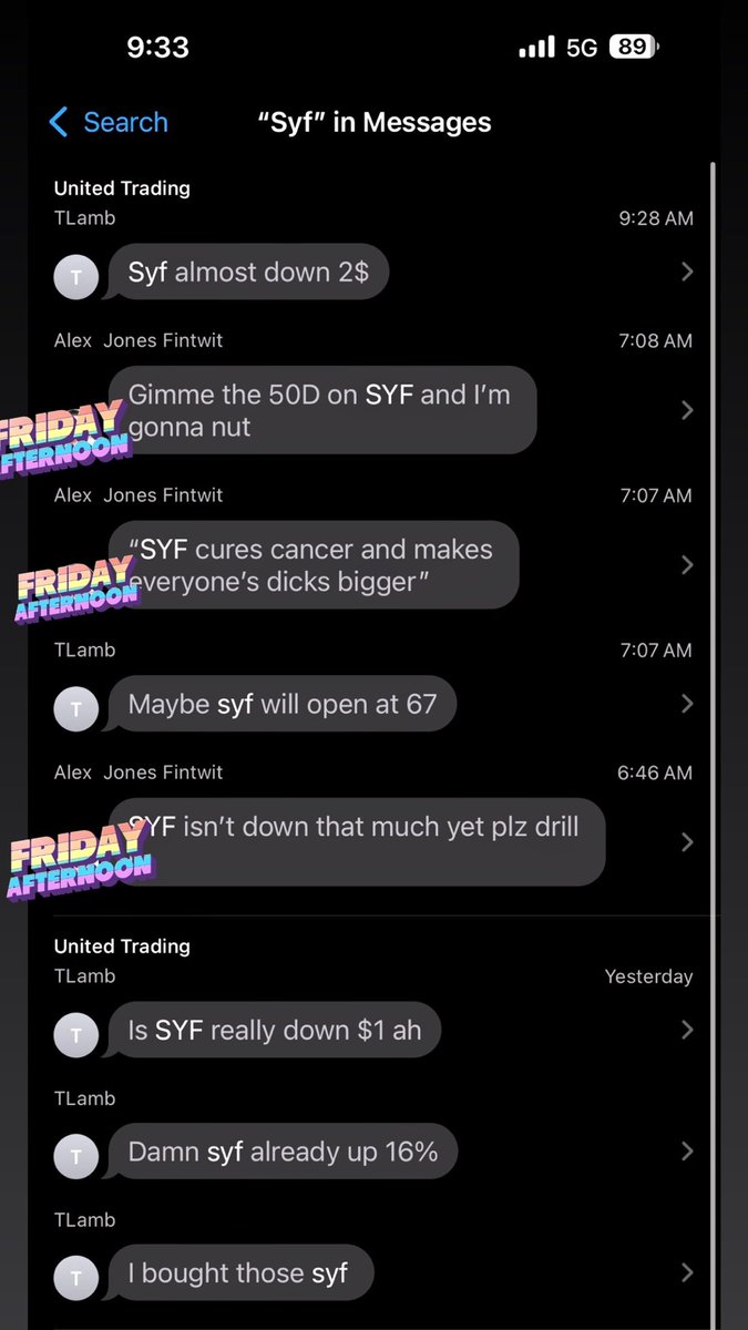 My friends are goated 🐐 

100%+ on $SYF in 1 day