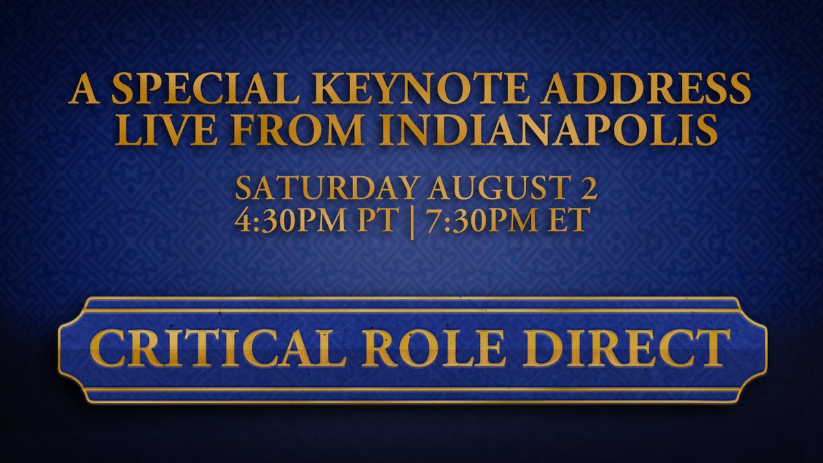 We have a special announcement to share with you tomorrow in our first-ever Critical Role Direct! 💡📈🪄

This will be LIVE from our Oaths &amp; Ash Indianapolis live show tomorrow and then quickly uploaded on YouTube &amp; Beacon around 4:30pm PT / 7:30pm ET. 

Circle back with us