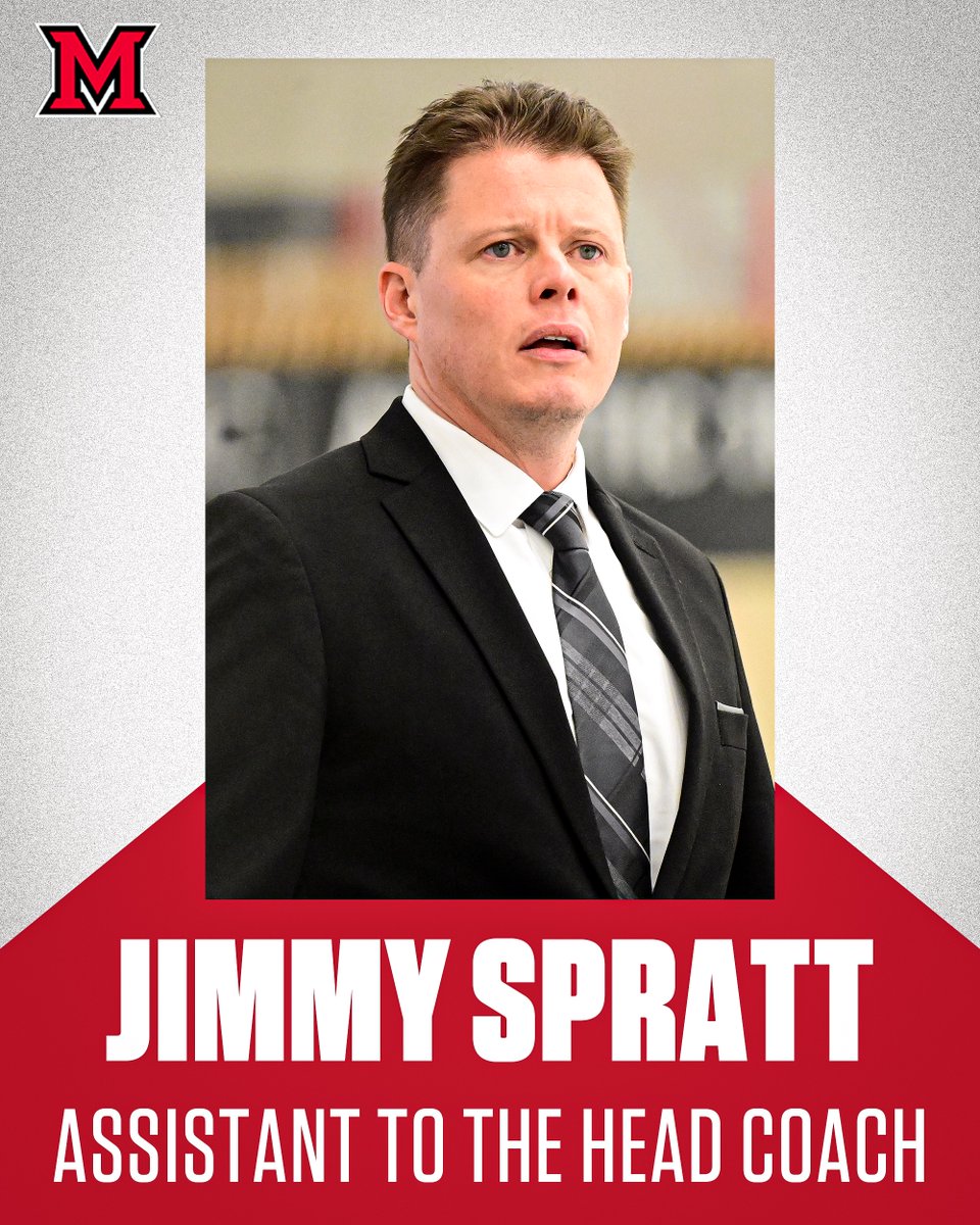 Spratt rejoins Miami Hockey staff as Assistant to the Head Coach!

🔗 RELEASE: miamiredhawks.com/news/2025/8/1/…

#RiseUpRedHawks
