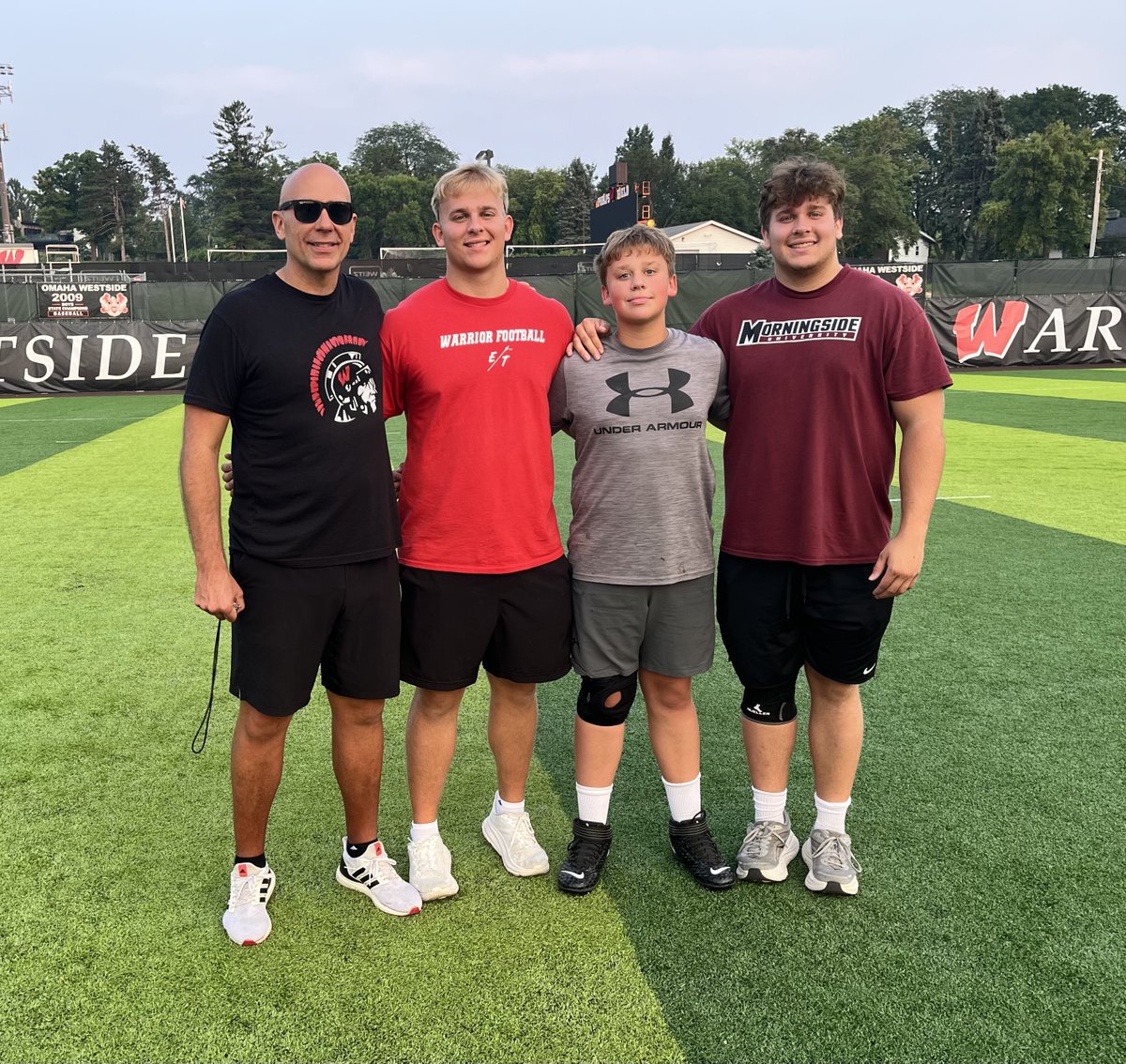 Westside Jr. Warrior Football Club (@jrwfootball1) on Twitter photo Thank you <a href="/jack_james03/">Jack James</a> and <a href="/OwenJames65/">Owen James</a> for coming to Jr. Warriors Week Camp to coach up and talk to the players about what it means to play football for Westside! <a href="/WHS_WarriorFB/">Omaha Westside Warrior Football</a>
A great Westside family - Dad Jarrod (WHS '96), Owen (WHS '26), Drew (WHS '30), and Jack (WHS '22) Thank you <a href="/jack_james03/">Jack James</a> and <a href="/OwenJames65/">Owen James</a> for coming to Jr. Warriors Week Camp to coach up and talk to the players about what it means to play football for Westside! <a href="/WHS_WarriorFB/">Omaha Westside Warrior Football</a>
A great Westside family - Dad Jarrod (WHS '96), Owen (WHS '26), Drew (WHS '30), and Jack (WHS '22)