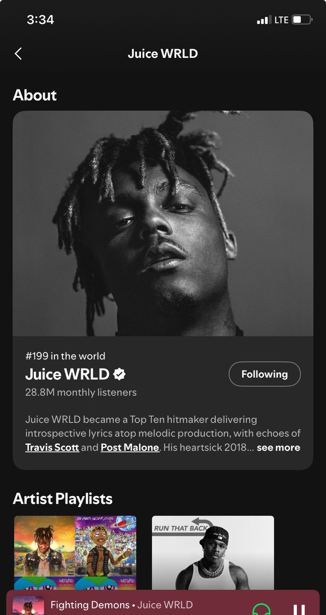 PrincexTokyo's tweet photo. Nahhh we ain’t boutta let @JuiceWorlddd fall from the top 200 on @Spotify right? #LLJW #Juicewrld #Spotify #hiphop https://t.co/CR25B6c6iD