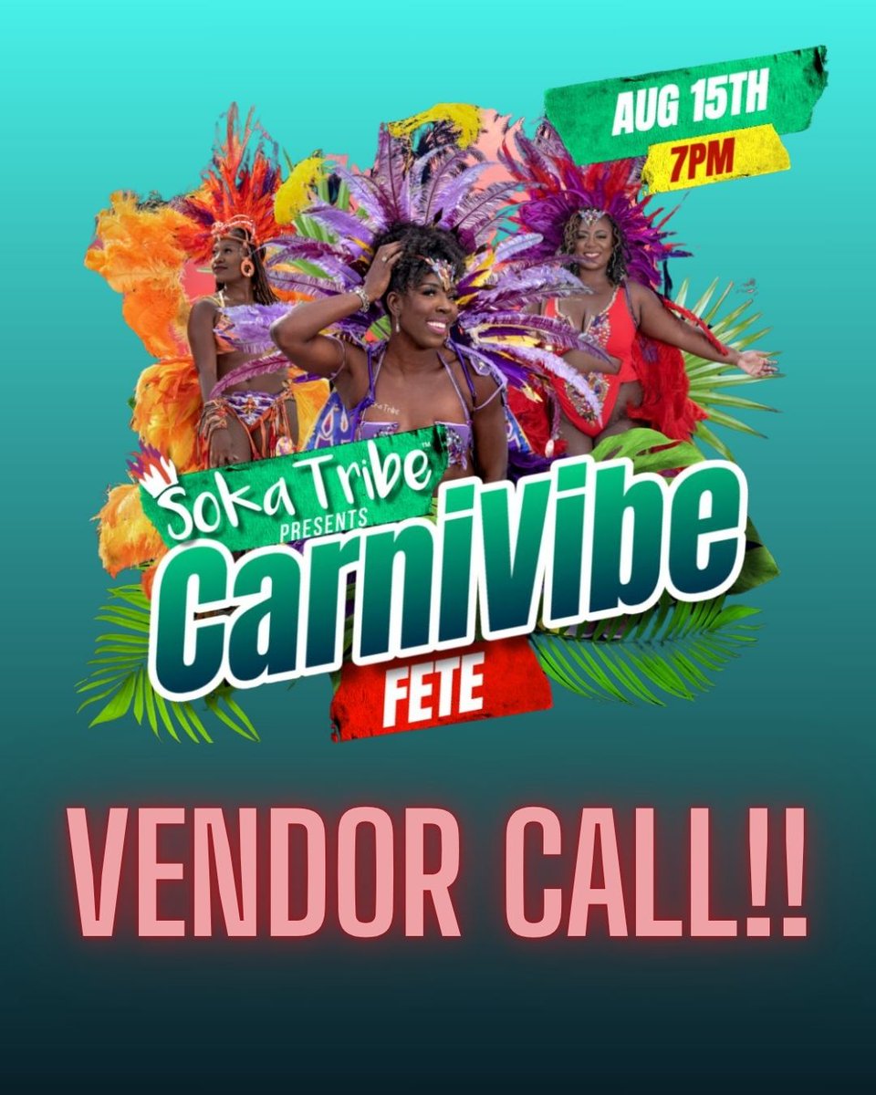 SokaTribe's tweet photo. 🎪 VENDOR CALL!! 🎪
Calling all entrepreneurs, artisans, and business owners!

Soka Tribe's 10th Anniversary CarniVibe Fete is happening and we want YOU to be part of the  celebration!
Limited vendor spots available!
📧 Apply now: link in bio @sokatribe

#SokaTribe10 #VendorCall https://t.co/yHBuIqwLRm