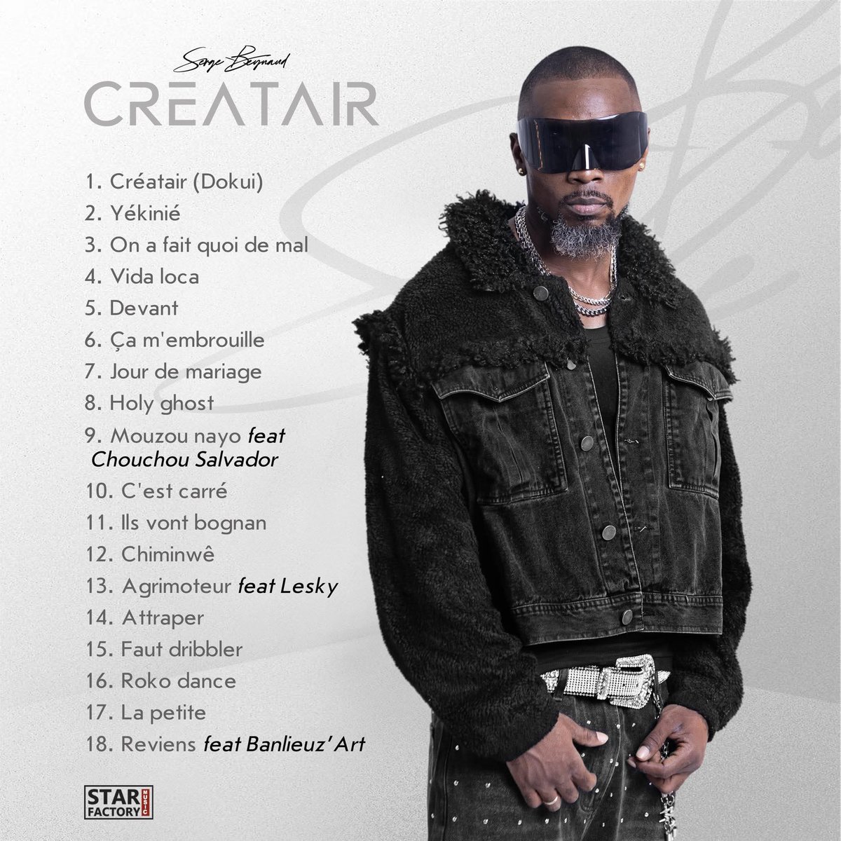 GroupeOmaci's tweet photo. 🚨 Le nouvel album de Serge Beynaud ... #Creatair est disponible sur les plateformes.
18 titres ,
3 featurings
_Chouchou Salvador
_Lesky
_Banlieuz'Art https://t.co/a70U6EwsWE