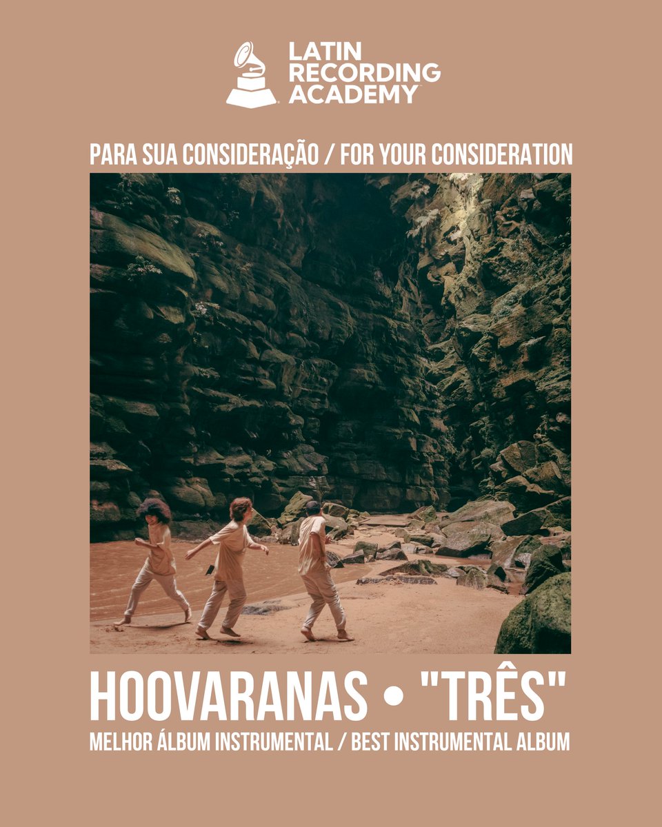 Está aberta a votação para indicação no Grammy Latino, se você faz parte do corpo votante, considere o nosso álbum para a categoria de "melhor álbum instrumental"! ❤️