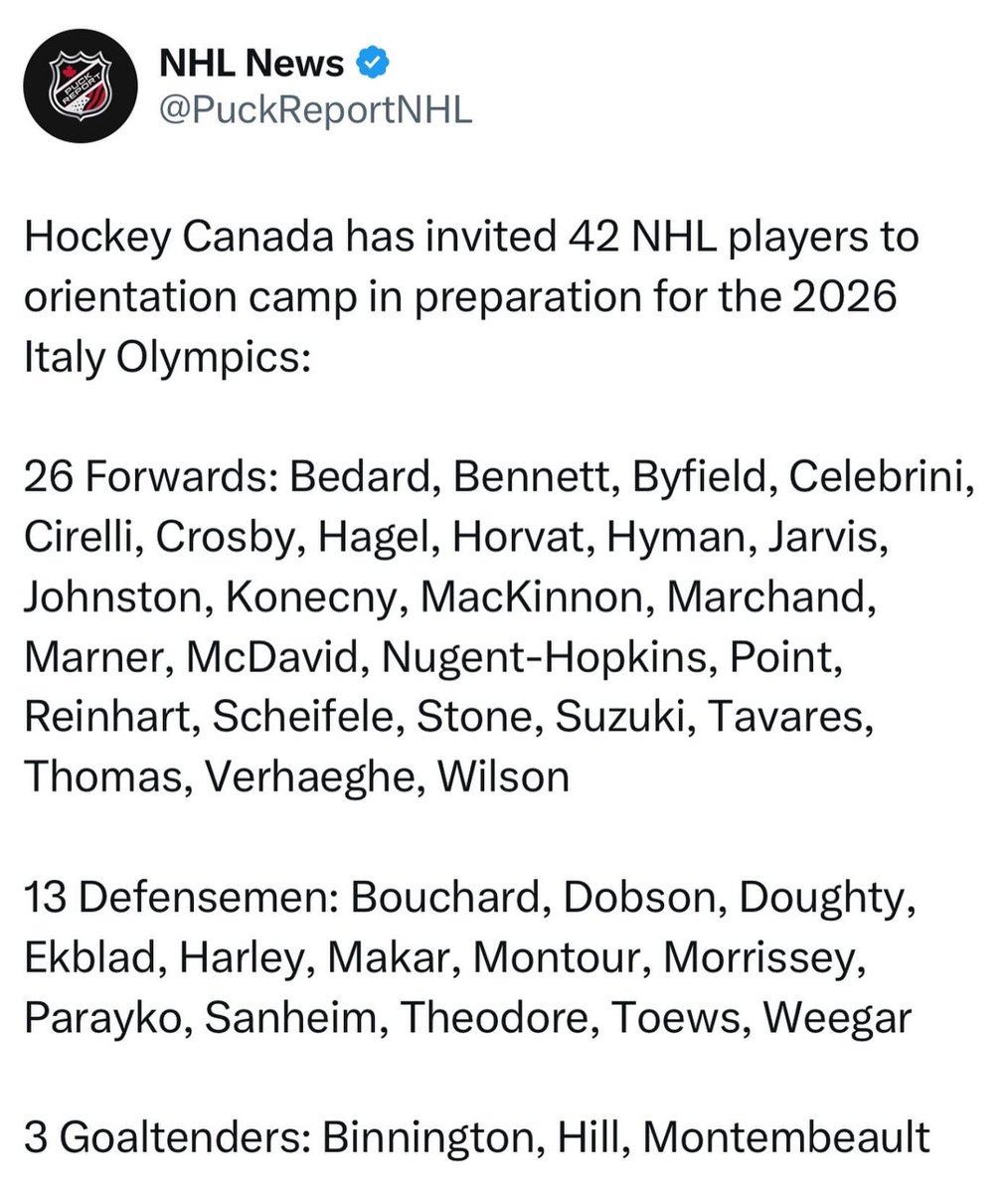 Can’t wait to see Tom Wilson in a team Canada jersey. Logan Thompson got robbed again