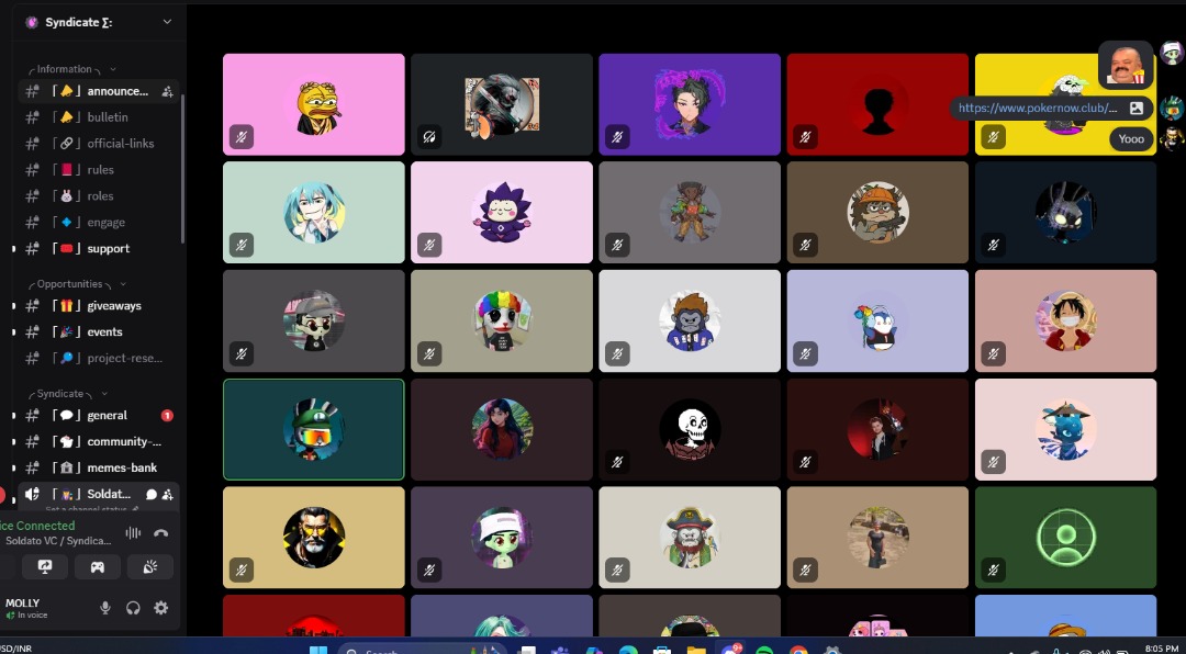 Just vibes and good energy on the <a href="/joinsyndicate_/">Syndicate Σ:</a> DC server (poker night), Syndicate community is a place where the fun never stops and the community feels like home
<a href="/tapevol_off/">tapevol</a> <a href="/imluidji/">Luidji | Σ:</a>