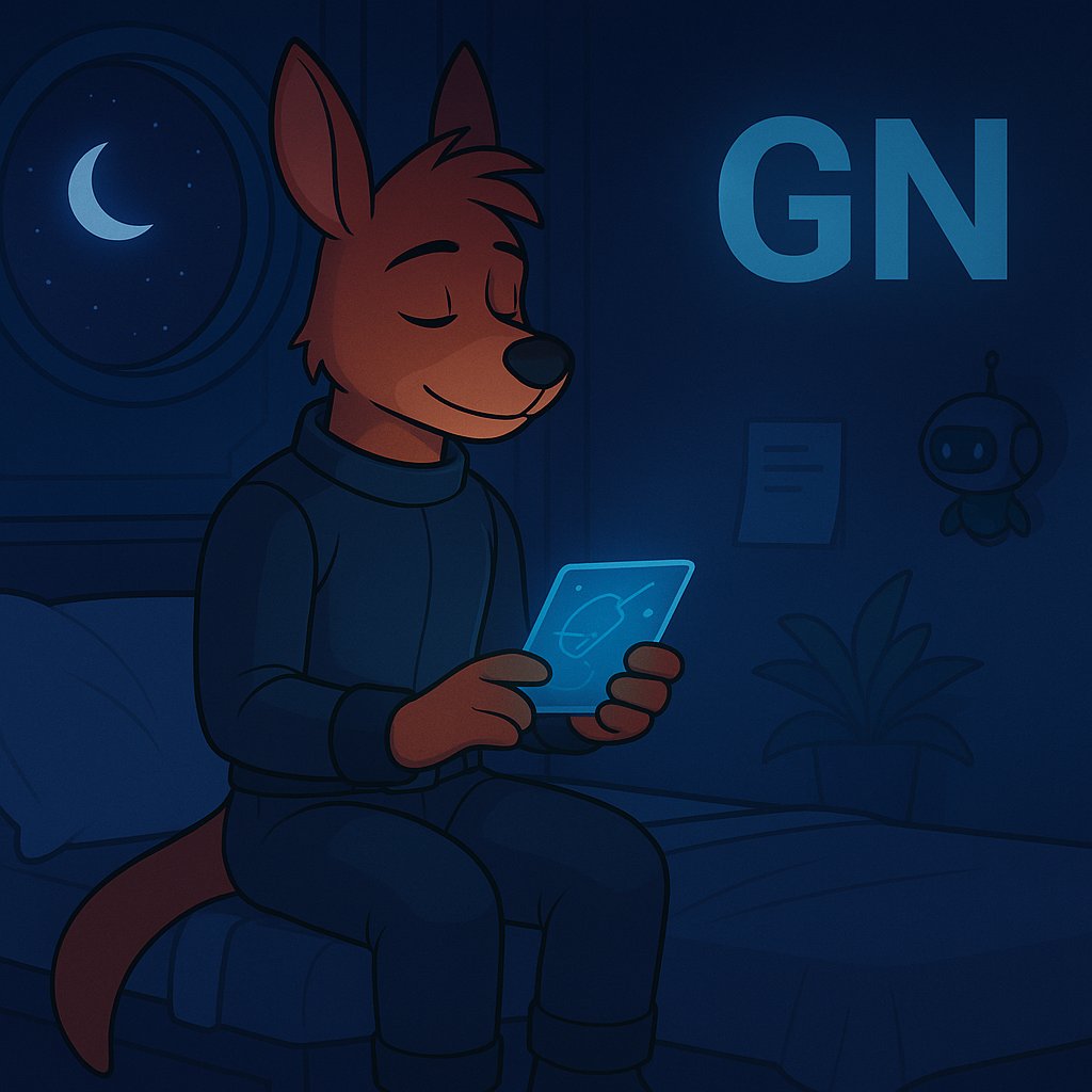 🌙GN crew.
Reset the systems.
Quiet the mind.
A new mission starts tomorrow. 💫🛸
#KangaLactics #NFTs