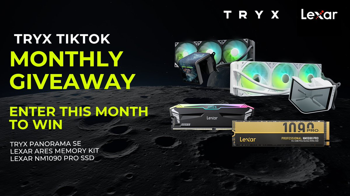 TRYX (@tryxglobal) on Twitter photo Are you a TikTok user? Join our global giveaway! ๐
Weโre giving away TRYX products every MONTH โ and this August, weโve teamed up with <a href="/Lexar_Gaming/">Lexar Gaming</a> for bonus SSD + memory kit! ๐
Enter now: bit.ly/TRYXTikTokGiveโฆ Are you a TikTok user? Join our global giveaway! ๐
Weโre giving away TRYX products every MONTH โ and this August, weโve teamed up with <a href="/Lexar_Gaming/">Lexar Gaming</a> for bonus SSD + memory kit! ๐
Enter now: bit.ly/TRYXTikTokGiveโฆ