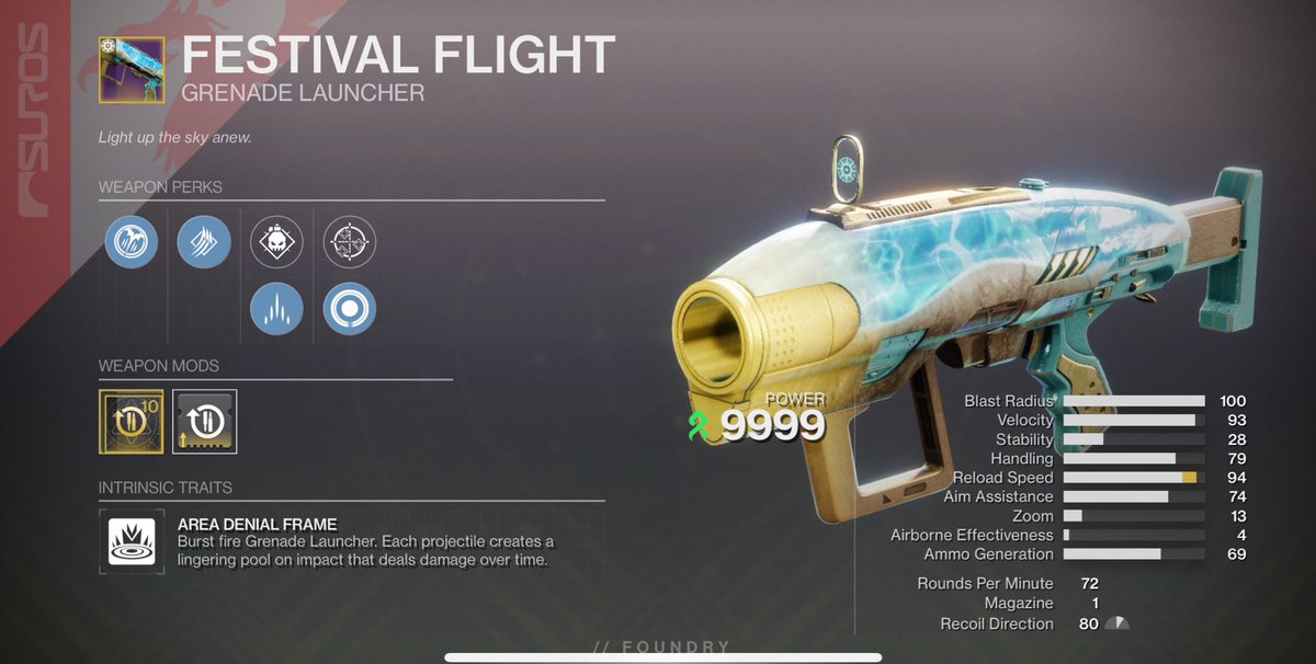 Strand Area Denial GL coming with Solstice can get Demo/Slice + Attrition Orbs