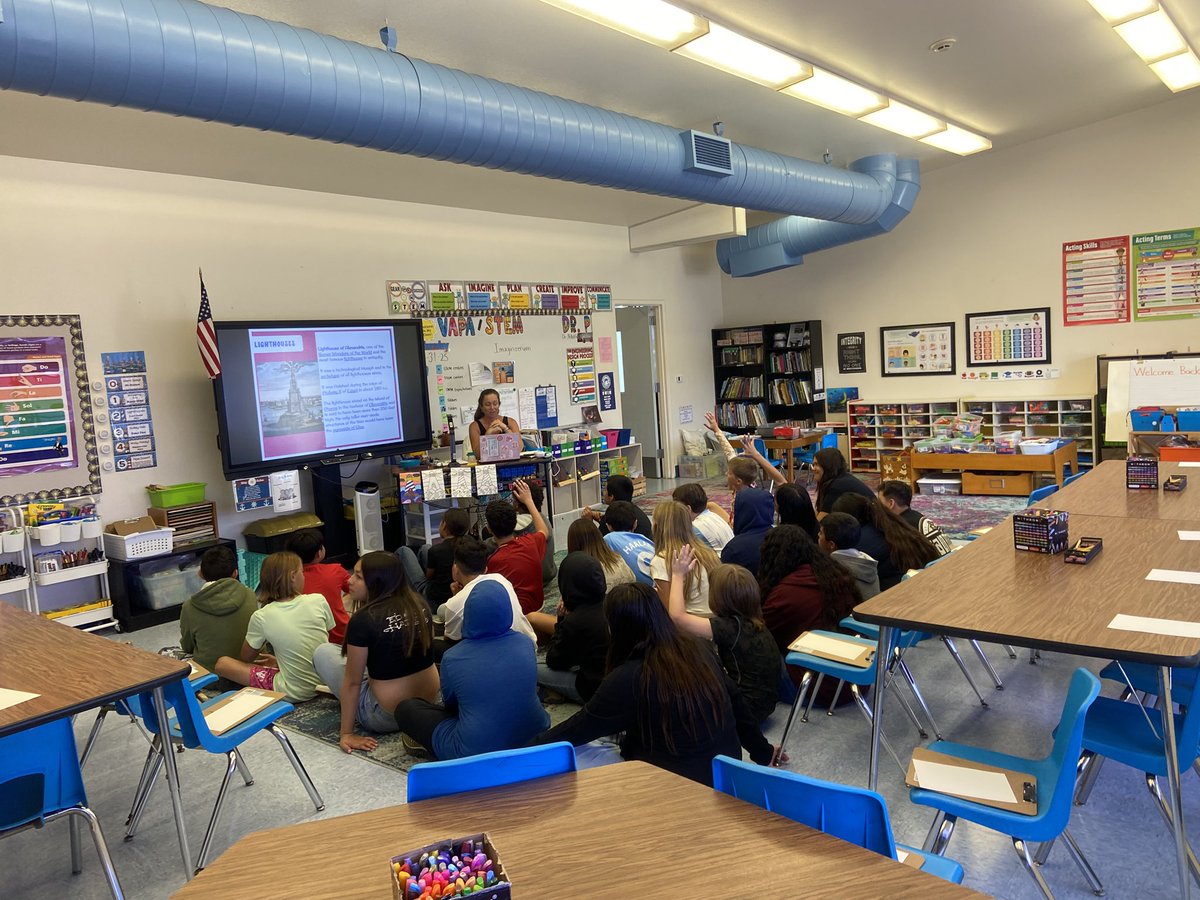 Great learning about the very first Lighthouse of Alexandria in our VAPA class! Connecting art &amp; history ♥️ <a href="/SBUSD_NEWS/">SBUSD NEWS</a> <a href="/Supt_SBUSD/">Jose A. Espinoza</a>