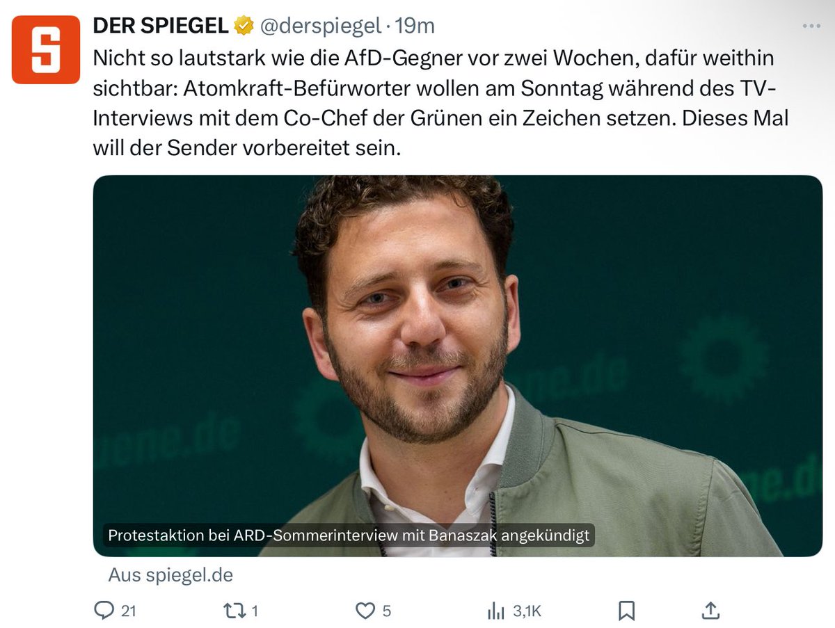 Warum werde ich nur das Gefühl nicht los, dass der ÖRR dieses Mal keine Richtmikrofone auf die Demonstranten hält und die störende Tonspur nach wenigen Sekunden abschalten wird, damit man Banaszak hervorragend verstehen kann?

Diese Leute verarschen uns echt auf ganzer Linie.