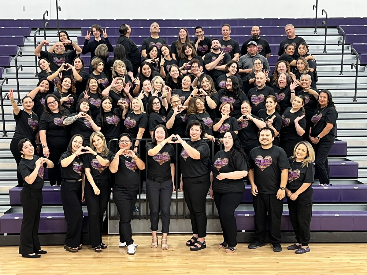 Best team around and the heart of our school! Ready to welcome our Raven Students on Monday! Here’s to a year of success and goal reaching together! 💜 #CONNECTIONConsistencyCommitment! #GameOn   #TeamSISD