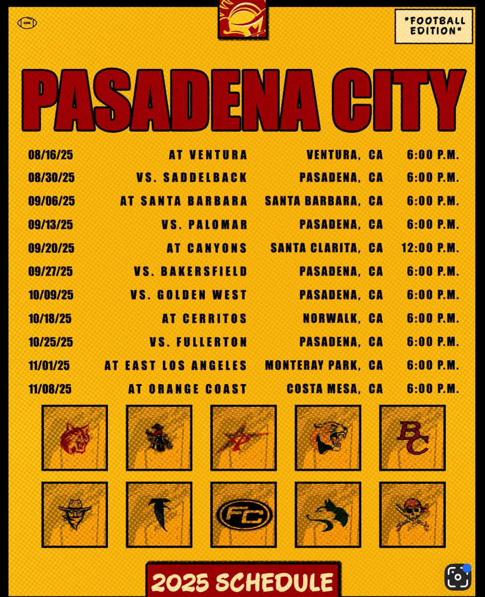 Domingo Cleveland III (@dcleveland77) on Twitter photo Pasadena City College Football would love your support! Please click buynowcc.com/pccl?pid=16557 or text LANCER to 44944 to help me reach my goal of 500.00. Thank you for your generosity!
Here’s our schedule below as well!
<a href="/PCCLancerFB/">Pasadena City College Football</a> <a href="/RobertTuckerPCC/">Robert Tucker</a> Pasadena City College Football would love your support! Please click buynowcc.com/pccl?pid=16557 or text LANCER to 44944 to help me reach my goal of 500.00. Thank you for your generosity!
Here’s our schedule below as well!
<a href="/PCCLancerFB/">Pasadena City College Football</a> <a href="/RobertTuckerPCC/">Robert Tucker</a>