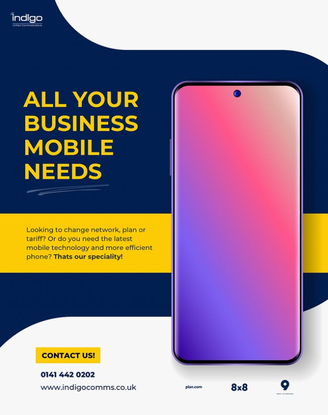 INDIGO - MAKING BUSINESS MOBILE PHONES EASY

Get in touch today with our team today and discover what it’s like to work with a first class business 😉
📞 0141 442 0202
💻 indigocomms.co.uk
📱 Indigo Unified Communication