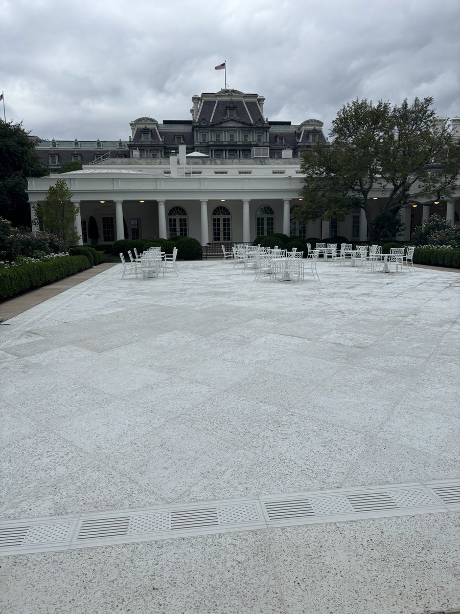 The White House Rose Garden is now completely paved over as part of Trump’s overhaul. It’s become a patio.